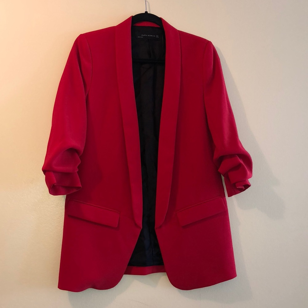 Zara Ruby Red Blazer